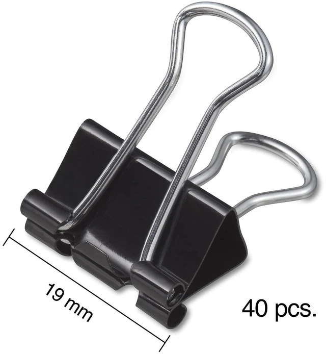 Alt view image 4 of 5 - Binder Clips, Small 0.75 in Width, Black, 120-Pack Compact clips for paper stacks and everyday office filing