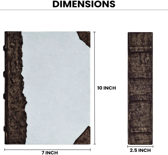 Alt view image 5 of 7 - Notebook Journal Exposed Spine, Slate Grey 10x7. Antique Deckle Edges Watercolor Paper - Book of Shadows/Spell - Writing Notebook Sketchbook for Women and Men-10''x7'', Grey