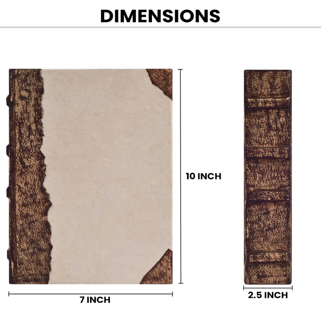 Alt view image 5 of 7 - Journal Exposed Spine, Brown 10x7. Antique Deckle Edges Watercolor Paper - Book of Shadows/Spell-Writing Notebook Sketchbook for Women and Men-10''x7'', Vintage