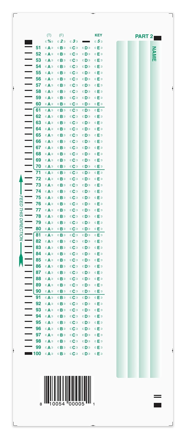 Alt view image 2 of 5 - Official Brand 882-E Answer Sheet. (25 Pack)