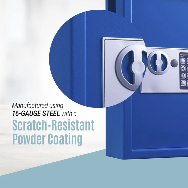 Alt view image 3 of 7 - Steel Key Holder Wall Mount - 40-Key Lock Box with Code, Key Cabinet, Valet Parking Key Box, Car Dealer Key Cabinet - Space Saving Locking Key Box with Digital Lock