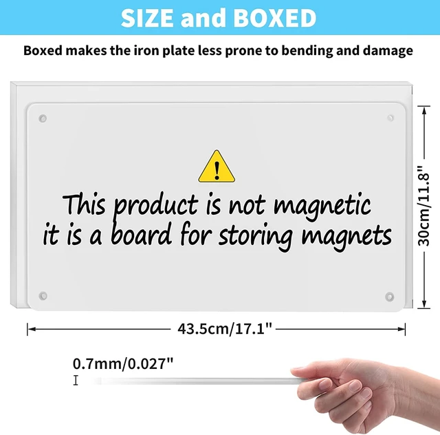 Alt view image 2 of 6 - 2Pack Magnetic Board,17.1" x 11.8" Magnet Display,for Magnets and Bulletin Board,Suitable for Wall, Refrigerator, Compartment, Cabinet etc,Comes with Dual Lock Tape for Easy Hanging (White