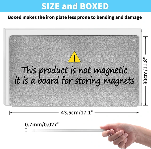 Alt view image 2 of 6 - 2Pack Magnetic Board,17.1" x 11.8" Magnet Display,for Magnets and Bulletin Board,Suitable for Wall, Refrigerator, Compartment, Cabinet etc,Comes with Dual Lock Tape for Easy Hanging (silver1