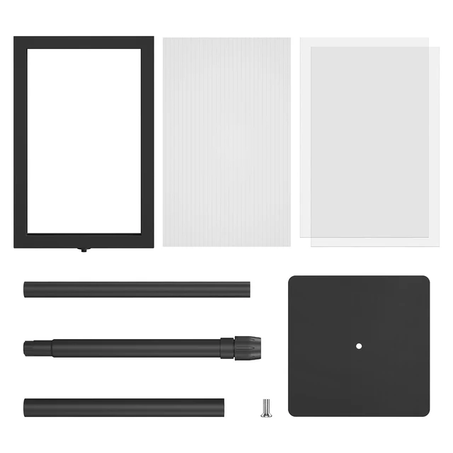 Alt view image 7 of 7 - Standing Sign Holder 11 x 17, Adjustable Pedestal Sign Stand, Double-sided Floor Signage Stands for Outdoor Indoor Poster Display