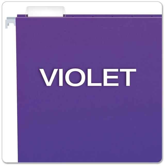 Alt view image 2 of 5 - Recycled Hanging Folders, Letter Size, Violet, 1/5 Cut, 25/BX (81611)