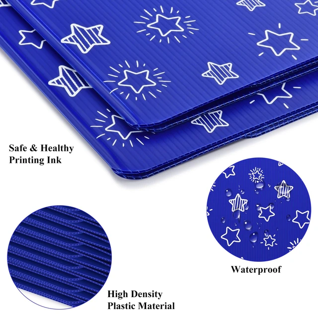 Alt view image 3 of 7 - Blue 24-Pack Desk Dividers for Students, Waterproof Plastic Study Carrel Divider, Durable Testing Dividers for Classroom Teacher Supplies, Easy to Clean Privacy Shield Folder Boards for Student Desk