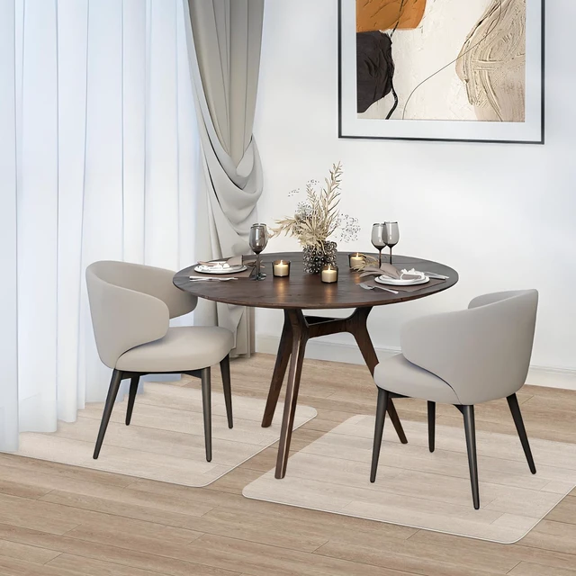 Alt view image 6 of 7 - Chair Mat for Hard Wood Floors - Heavy Duty Floor Protector - Easy Clean (47''×47'')