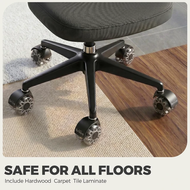 Alt view image 7 of 7 - Office Chair Wheels Replacement, 2.5 Inch Tandem Design Heavy Duty Casters for Carpet and Hardwood Floors, Universal 11x22mm Stem Fits 99% of Chairs, 700 lbs Capacity, Grey