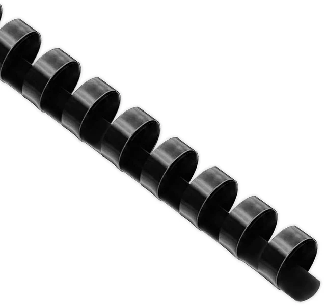 Main image of Plastic Binding Comb Spines, 1/2 Inch, 19 Ring, Black, 100 Pack Plastic Binding Combs, 1/2 Inch Diameter, 90 Sheet Capacity, for Letter Size, for Students and Coworkers