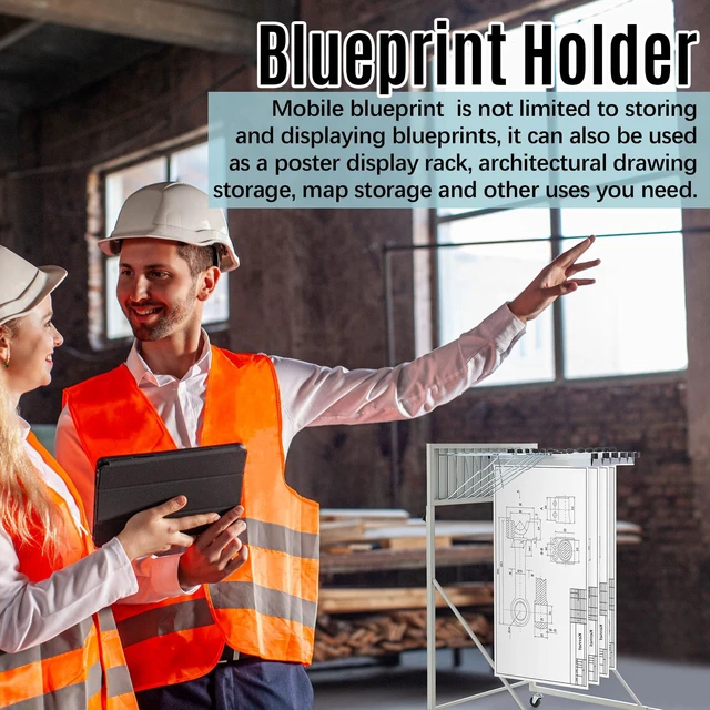 Alt view image 5 of 6 - 6 Pcs 18 Inches Blueprint Hanging Clamps Aluminum Blueprint Holders Blue Print Binding Strips with Wing Knob Nuts, Blue Print Storage for Construction Paper, Poster, Maps, Plans, Drawings Arts