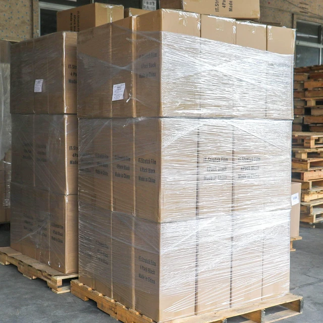 Alt view image 6 of 7 - Clear Stretch Wrap Industrial Strength 12" x 1000 Ft 3 Pack - 80 Gauge Thick - Clear Plastic Cling, Stretch Film Rolls for Packaging Moving Packing Pallets