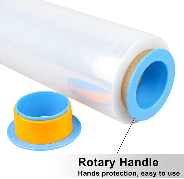 Alt view image 7 of 7 - Clear Stretch Wrap Industrial Strength 12" x 1000 Ft 3 Pack - 80 Gauge Thick - Clear Plastic Cling, Stretch Film Rolls for Packaging Moving Packing Pallets