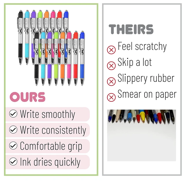 Alt view image 4 of 7 - Retractable Bible Pens, 16 Pack, Assorted Colors Ink No Bleed Through, Fast Dry & Smooth Writing Pens for Bible Journaling, Color Coding, Note Taking, Study & Planning