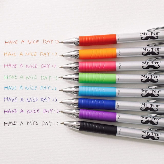 Alt view image 6 of 7 - Retractable Bible Pens, 16 Pack, Assorted Colors Ink No Bleed Through, Fast Dry & Smooth Writing Pens for Bible Journaling, Color Coding, Note Taking, Study & Planning