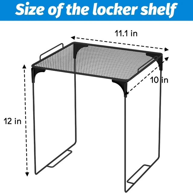 Alt view image 2 of 7 - Locker Organizer, Back to School Essentials Locker Accessories for Boys, Locker Set Include Locker Shelf, Locker Mirror, Whiteboard, Dry Erase Markers Holder and More (Black)