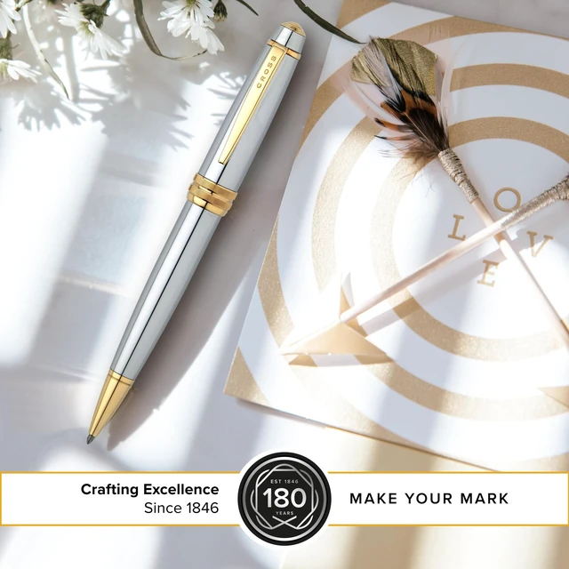 Alt view image 3 of 6 - Bailey Medalist Ballpoint Pen, Medium Point, Black Ink Ballpoint Pen, Refillable for Long-Lasting Use, Smooth Ink Flow, Comfortable Grip, Premium Gift Box, Medium Point Refill