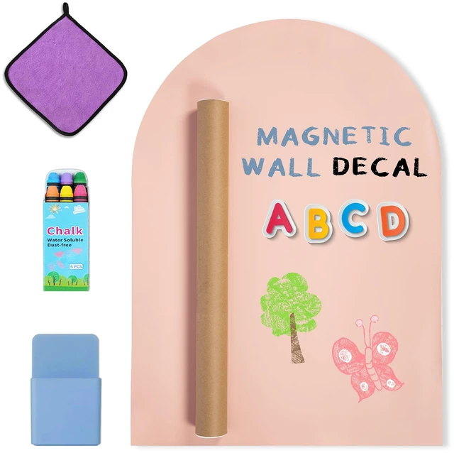 Main image of Magnetic Arch Wall Decal, Magnetic Chalkboard for Wall 42" x 32" Adhesive Backing Wallpaper for Playroom Home(Camel Blush)
