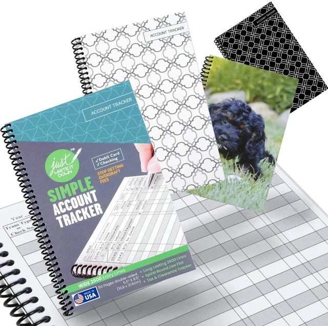 Main image of s Premium Check Book Register & Debit Card Ledger Notebook - Checking Account Register, Business Ledger, Cash Log & Expense Tracker - Standard Edition - 4 Pcs, Variety