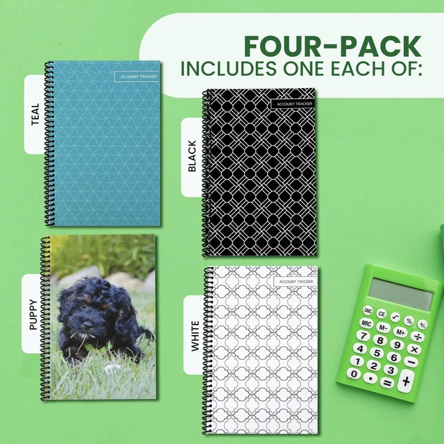 Alt view image 3 of 7 - s Premium Check Book Register & Debit Card Ledger Notebook - Checking Account Register, Business Ledger, Cash Log & Expense Tracker - Standard Edition - 4 Pcs, Variety