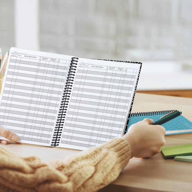 Alt view image 5 of 7 - s Premium Check Book Register & Debit Card Ledger Notebook - Checking Account Register, Business Ledger, Cash Log & Expense Tracker - Standard Edition - 4 Pcs, Variety