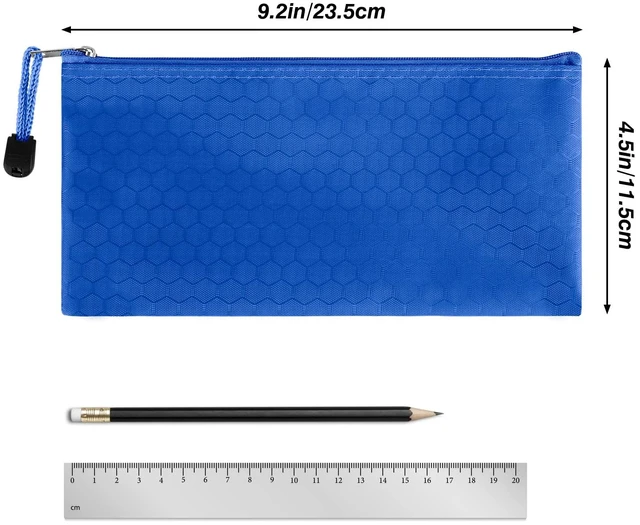 Alt view image 2 of 7 - 24pcs Pencil Pouch Bulk, Bill Size Zipper Pouches Pencil Case, Waterproof Pencil Bags for Office Supplies, Kids, Travel Accessories Stationery 12 Colors