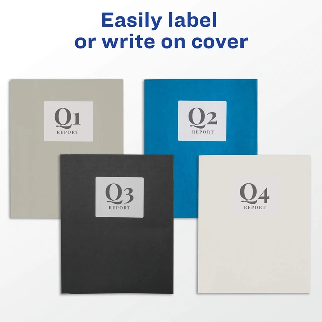 Alt view image 2 of 7 - ® Two Pocket Folders, Holds up to 40 Sheets, Business Card Slot, 25 Black Folders (47988), (Pack of 5)