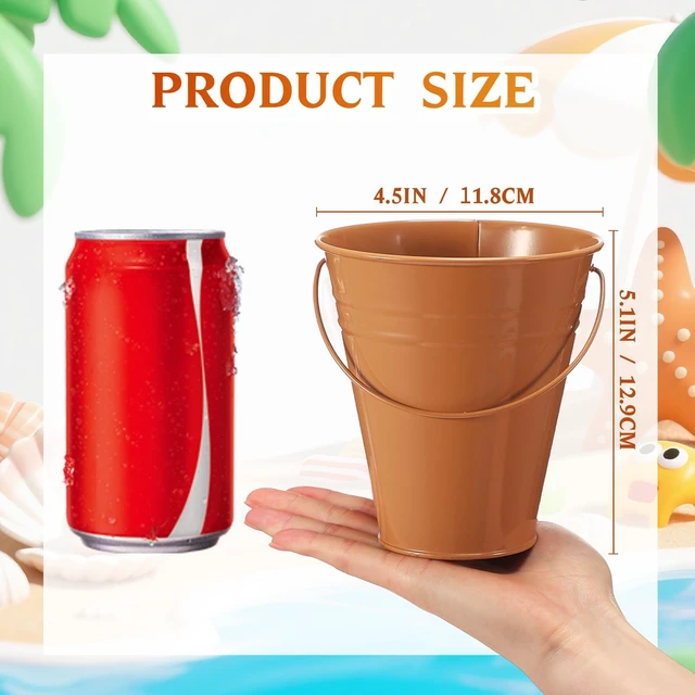 Alt view image 3 of 7 - 24 Pack Small Metal Buckets with Handle for Pencil,Morandi 4.5 x 5.1 Inch Mini Galvanized Tin Buckets for Classrooms Boho Crafts Candy Holder Back to School Birthday Party Favors