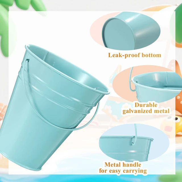 Alt view image 4 of 7 - 24 Pack Small Metal Buckets with Handle for Pencil,Morandi 4.5 x 5.1 Inch Mini Galvanized Tin Buckets for Classrooms Boho Crafts Candy Holder Back to School Birthday Party Favors