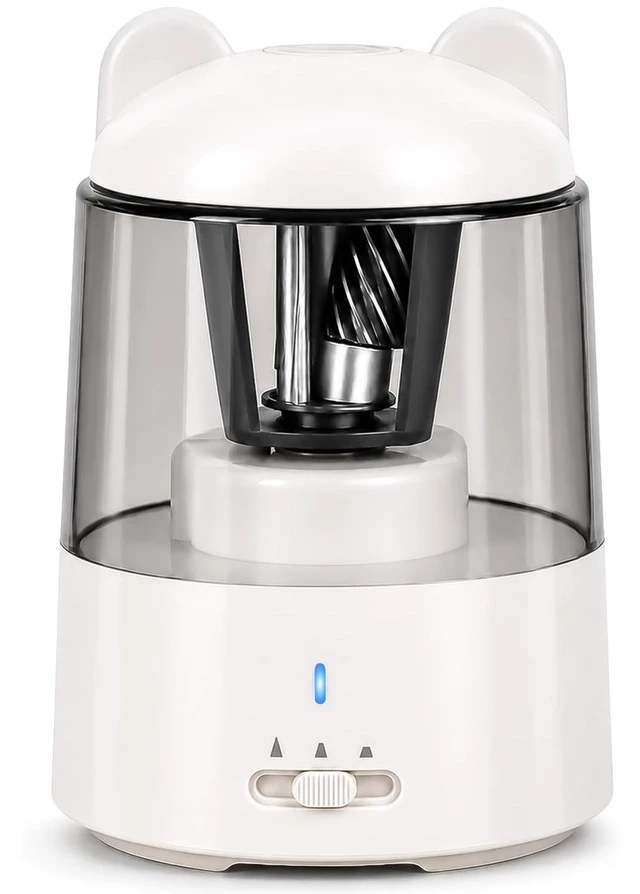 Main image of Electric Pencil Sharpener for Colored Pencils, Auto Stop,White 3 Sharpening Modes,Suitable for No.2/Colored (6-8mm),Cordless Rechargeable,Cute for Kids Gift, for Classroom/Office/Home