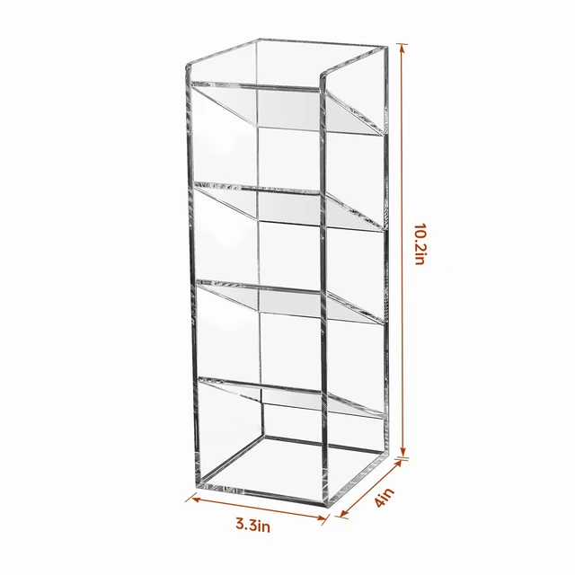 Alt view image 6 of 6 - Acrylic Vertical Marker Organizer for 50 Markers, Desk Orgaizer 5 Compartments Clear Angled Pen & Pencil Holder, Large Stationery & Art Supply Storage for School (10.2 x3.3 x 4 Inch)