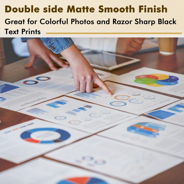 Alt view image 4 of 7 - Double Sided Matte Photo Paper 8.5X14 Inch 48LB 100 Sheets Legal Size Presentation Paper Compatible with Inkjet Printer, 180gsm