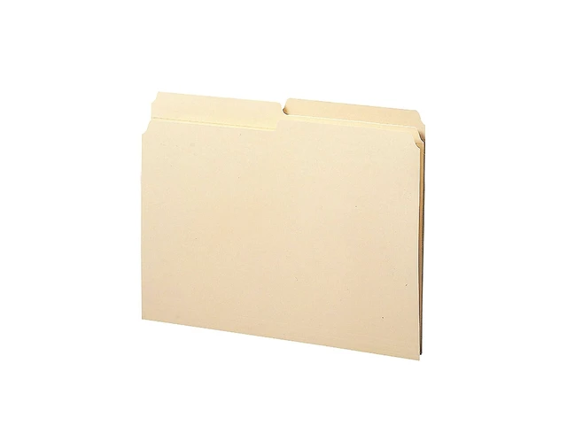 Alt view image 3 of 5 - File Folder, Reinforced 1/2-Cut Tab, Assorted Positions, Letter Size, Manila, 100 per Box (10326)