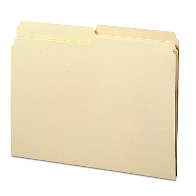 Alt view image 4 of 5 - File Folder, Reinforced 1/2-Cut Tab, Assorted Positions, Letter Size, Manila, 100 per Box (10326)