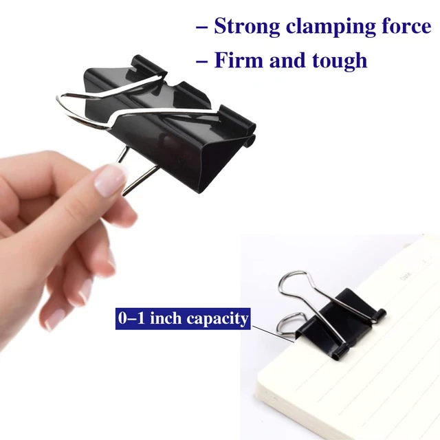 Alt view image 3 of 7 - Large Binder Clips 2 Inch (72 Pack), Extra Large Binder Clips Big Paper Clamps Giant Clips for Office and Home Supplies, Black