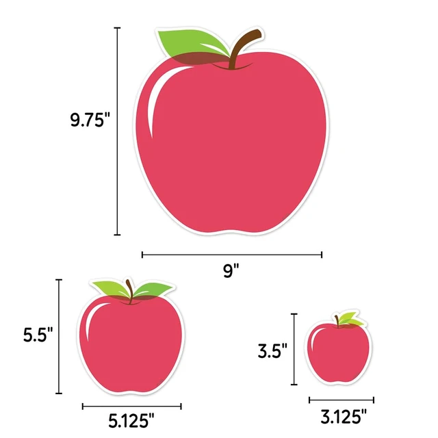 Alt view image 3 of 6 - CTP Apple Time Apples Assorted Size Designer Cut-Outs (#11060)
