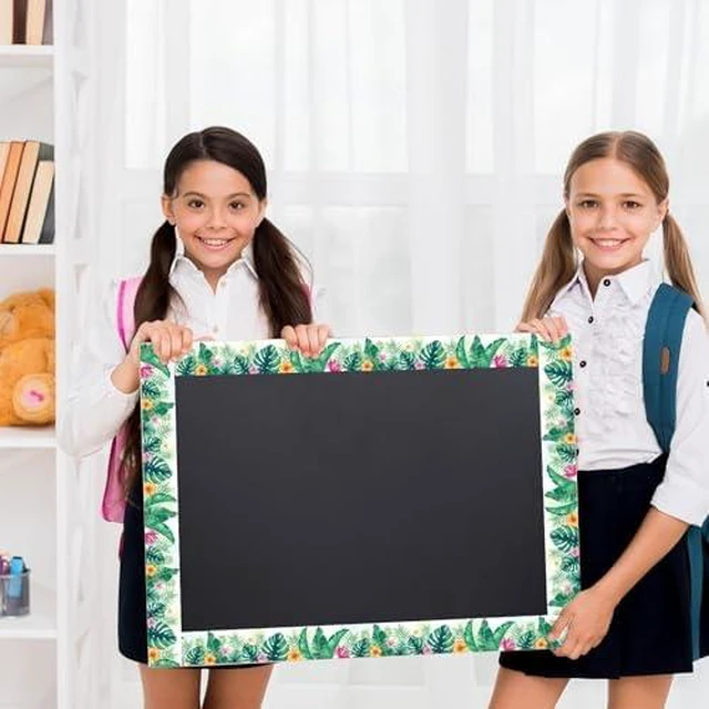 Alt view image 5 of 7 - Bulletin Board Borders, Tropical Jungle Classroom Decor Green Plants Bulletin Board Trim for School Supplies Door Wall Classroom Decoration, Boho Safari Theme Decor, 49 Ft 2 Rolls