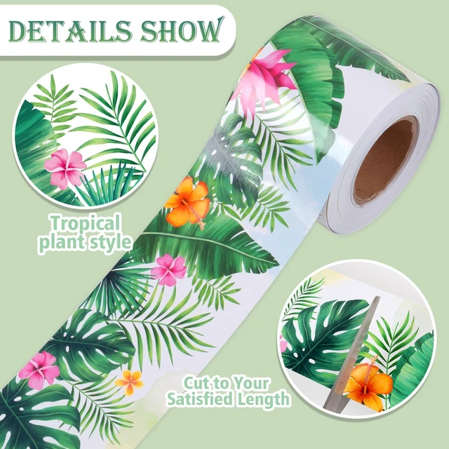 Alt view image 4 of 7 - Bulletin Board Borders, Tropical Jungle Classroom Decor Green Plants Bulletin Board Trim for School Supplies Door Wall Classroom Decoration, Boho Safari Theme Decor, 49 Ft 2 Rolls