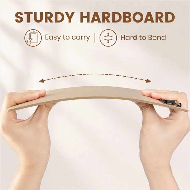 Alt view image 4 of 7 - 6x9 Small Clipboard 32 Pack, A5 Mini Clip Board Bulk A5 Letter Size Wooden Hardboard Kids Clipboard Pack for Classroom, Party, Home, Brown