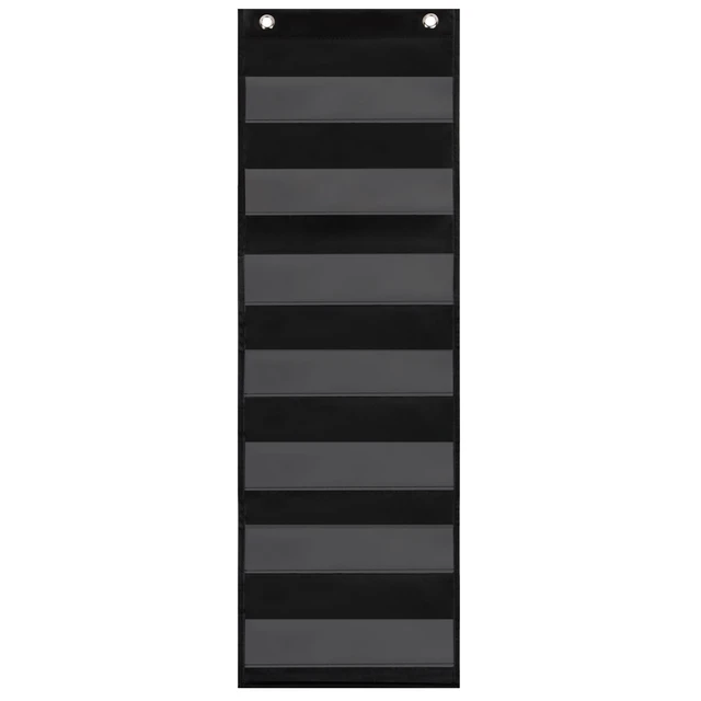 Alt view image 2 of 7 - Sentence Strip Pocket Chart, 9" Wide x 33" Tall, Black Pocket Chart For Dry Erase Sentence Strips, Easy to Use & Hang, Reusable, For Classrooms, Home & Office