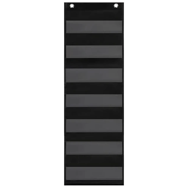 Alt view image 6 of 7 - Sentence Strip Pocket Chart, 9" Wide x 33" Tall, Black Pocket Chart For Dry Erase Sentence Strips, Easy to Use & Hang, Reusable, For Classrooms, Home & Office