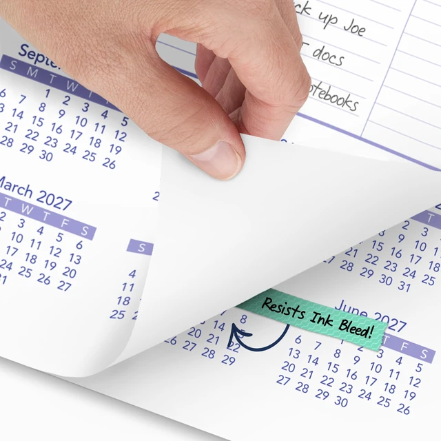 Alt view image 3 of 6 - Wall Calendar 2026-2027 Planner, Academic 12-Month July-June, Monthly, 15-1/2" x 22-3/4", Ruled Daily Blocks (AY328), White