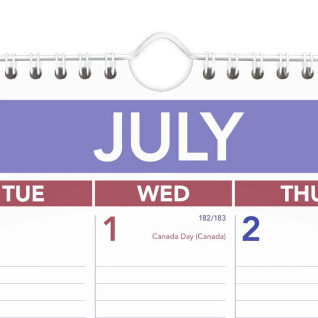 Alt view image 4 of 6 - Wall Calendar 2026-2027 Planner, Academic 12-Month July-June, Monthly, 15-1/2" x 22-3/4", Ruled Daily Blocks (AY328), White