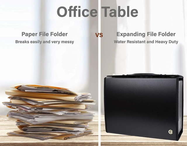 Alt view image 7 of 7 - Accordion File Folders with 24 Pockets Organizer for Document Paper Storage Folder Documents Expanding Binder Folio Pocket Receipt Filing Expandable Files Dividers Labels Letter Durable Handle