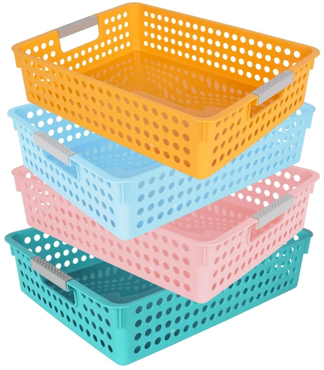 Main image of 4 Pieces Turn in Trays for Classroom, Paper Organizer Baskets for Office and School