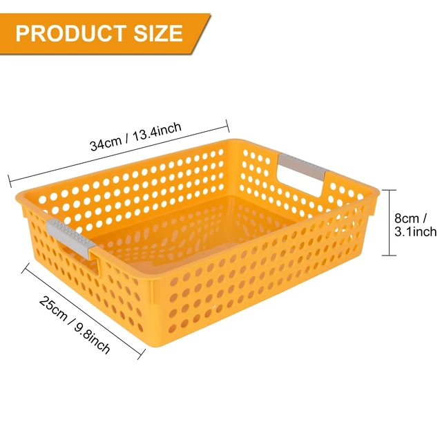 Alt view image 2 of 7 - 4 Pieces Turn in Trays for Classroom, Paper Organizer Baskets for Office and School