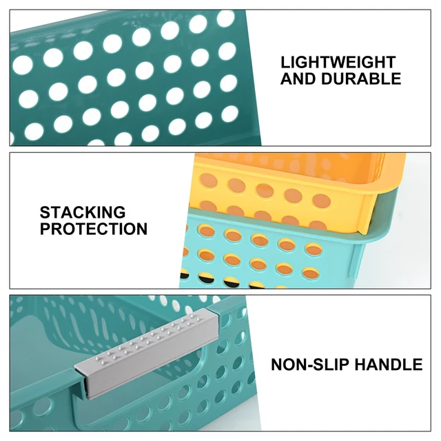 Alt view image 6 of 7 - 4 Pieces Turn in Trays for Classroom, Paper Organizer Baskets for Office and School