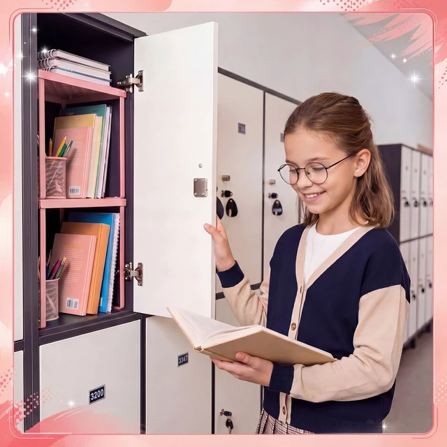 Alt view image 2 of 7 - 2 Pcs Metal Locker Organizer Shelf Stackable 2-Tier, Pink Fits Standard School Office Gym Lockers, Sturdy Build, Open Grid Design for Visibility, 11x10x12 Inch Size, Hardware Included