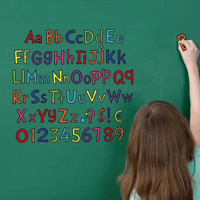 Alt view image 5 of 7 - 134 Pieces 5 Inch Bulletin Board Letters, Novelty Rainbow Color Alphabet Numbers Combo Set, Classroom Die Cut Letter Cutouts, Back to School Decor for Bulletin Board Display Home