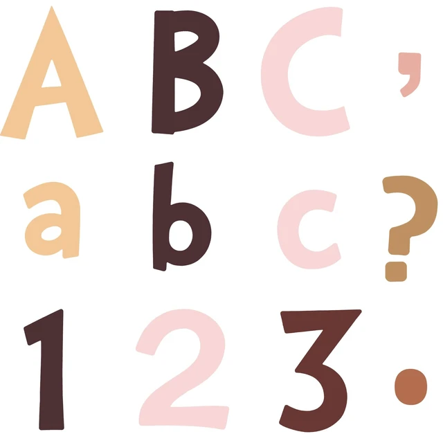 Alt view image 4 of 7 - 134 Pieces 5 Inch Bulletin Board Letters, Boho Color Alphabet Numbers Combo Set, Classroom Die Cut Letter Cutouts, Back to School Decor for Bulletin Board Display Home