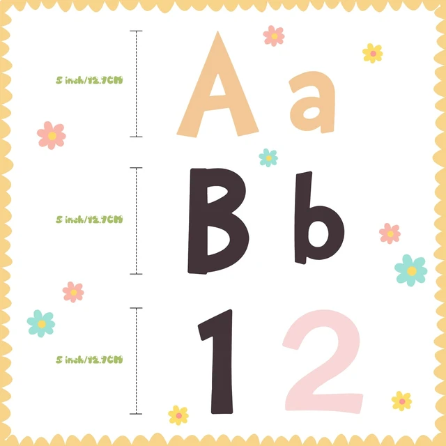 Alt view image 2 of 7 - 134 Pieces 5 Inch Bulletin Board Letters, Boho Color Alphabet Numbers Combo Set, Classroom Die Cut Letter Cutouts, Back to School Decor for Bulletin Board Display Home